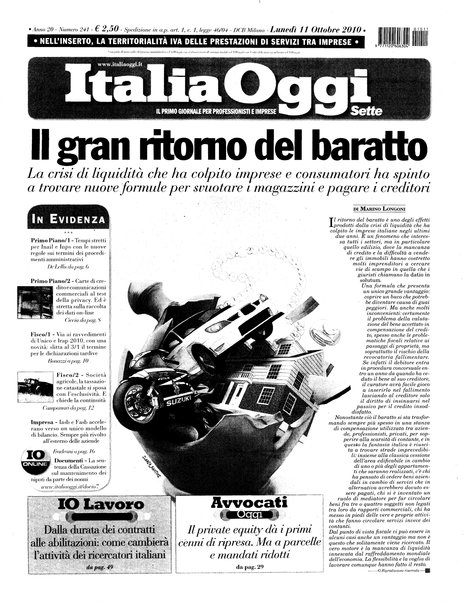 Italia oggi : quotidiano di economia finanza e politica